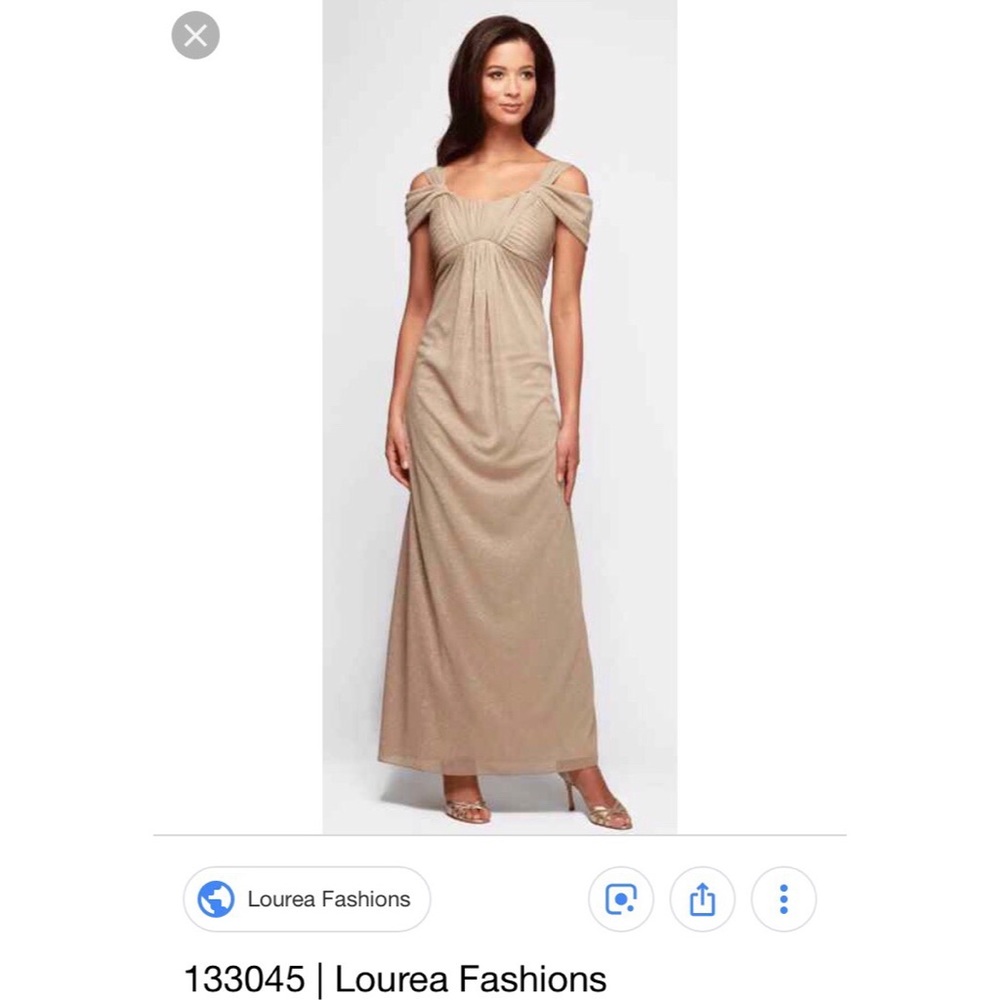Collections by Lourea gold sparkle evening dress